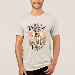 Wer hat wen gerettet? Design mit Wasserfarben für Tri-Blend Shirt
