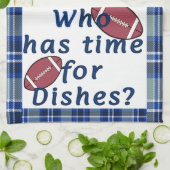 Wer hat Zeit für Geschirr....Es ist Fußballsaison! Geschirrtuch (Gefaltet)