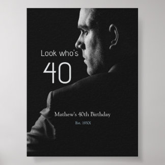 wer hat zum 40. Geburtstag Foto Mann Name geschätz Poster