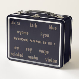 WER HEISST ES? VON MMETROPOLIM / SCHWARZ METALL BROTDOSE