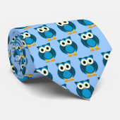 Wer? Herr Owl Blue Tie Krawatte (Gerollt)