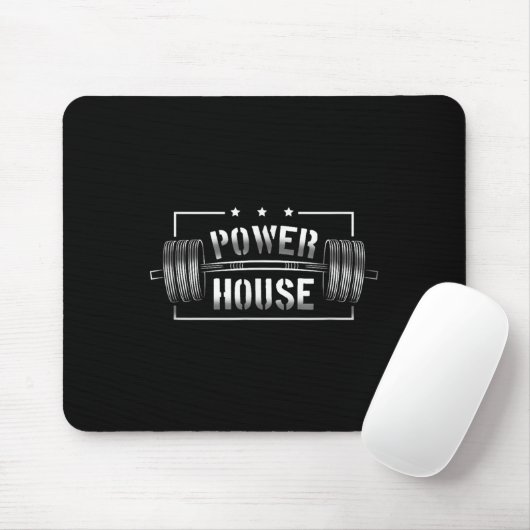 Wer House Gym Motivation Bold Statement Mousepad (Mit Mouse)