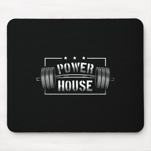 Wer House Gym Motivation Bold Statement Mousepad (Vorne)