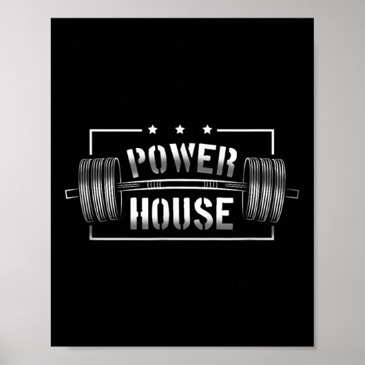 Wer House Gym Motivation Bold Statement Poster (Vorne)