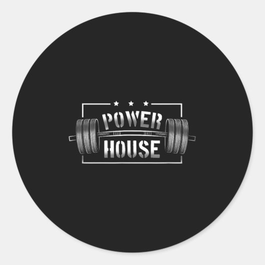 Wer House Gym Motivation Bold Statement  Runder Aufkleber (Vorderseite)