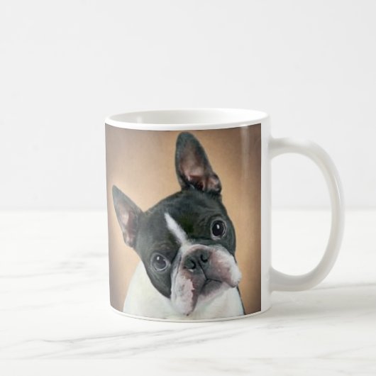 Wer ich Boston-Terrier-Tasse Kaffeetasse (Rechts)
