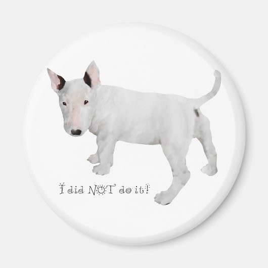 Wer, ich? Bull Terrier Puppy Magnet (Vorne)