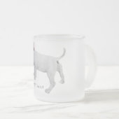 Wer, ich? Bull Terrier Puppy Mattglastasse (VorderseiteRechts)