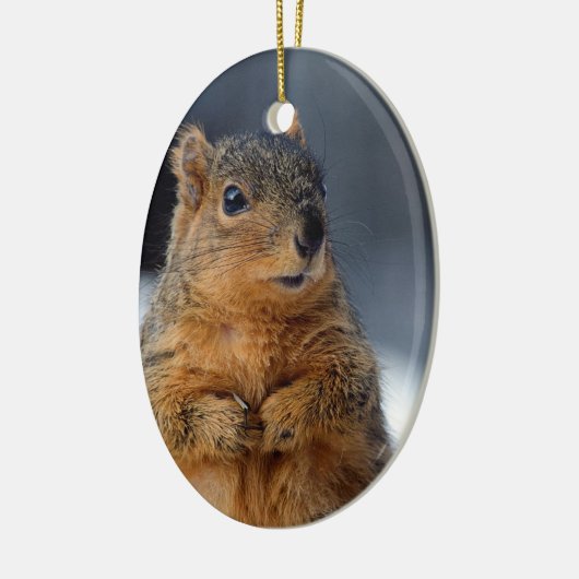 Wer ich Eichhörnchen Keramik Ornament (Links)