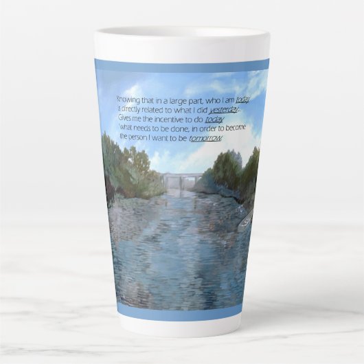 Wer ich heute bin Inspiration Milchtasse (Vorderseite)