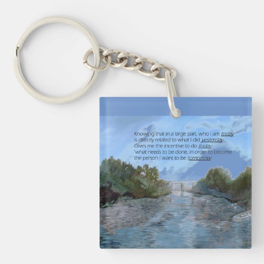 Wer ich heute bin Inspiration Schlüsselanhänger (Vorderseite)