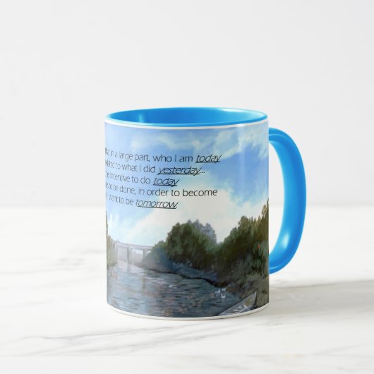 Wer ich heute bin Inspiration Tasse (VorderseiteRechts)