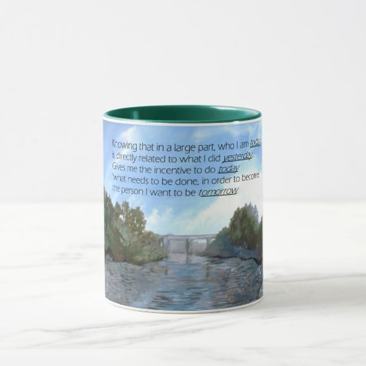 Wer ich heute bin Inspiration Tasse (Zentrum)