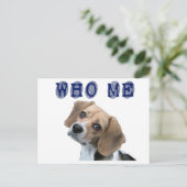 Wer ich Hundefingerabdruck Postkarte (Stehend Vorderseite)