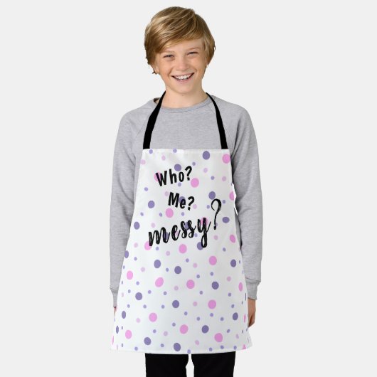 Wer? Ich? Junge? Polka Dot Children's Schürze (Getragen)