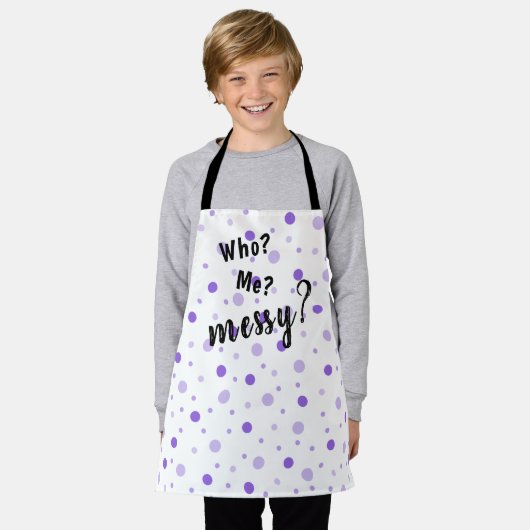 Wer? Ich? Junge? Polka Dot Children's Schürze (Getragen)
