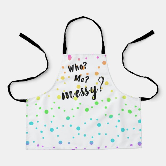 Wer? Ich? Junge? Rainbow Dots KinderSchürze Schürze (Vorderseite)