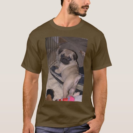 Wer ich? Mops T-Shirt (Vorderseite)