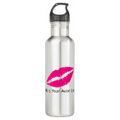 Wer Ihre Avon-Dame Lips ist Edelstahlflasche (Vorderseite)