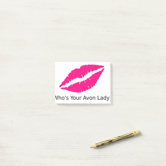 Wer Ihre Avon-Dame Lips ist Post-it Klebezettel (Auf Schreibtisch)