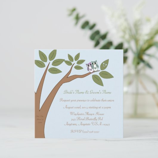 Wer in der Liebe Hochzeit ist Einladung (Stehend Vorderseite)