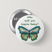 Wer inspirieren Sie heute? Button (Vorne & Hinten)