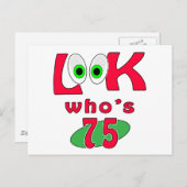 Wer ist 75 ? postkarte (Vorne/Hinten)