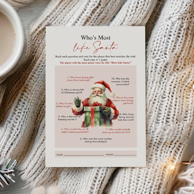Wer ist am ehesten wie das Santa-Spiel (Von Creator hochgeladen)