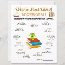 Wer ist am meisten wie ein Bücherwurm-Spiel