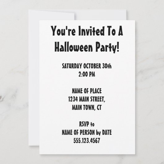 Wer ist bereit für ein Party Halloween Cartoon Kin Einladung (Rückseite)