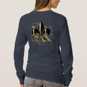 Wer ist da? Nr. 9/Schwarze Goldherzen/Lilie T-Shirt (Rückseite)