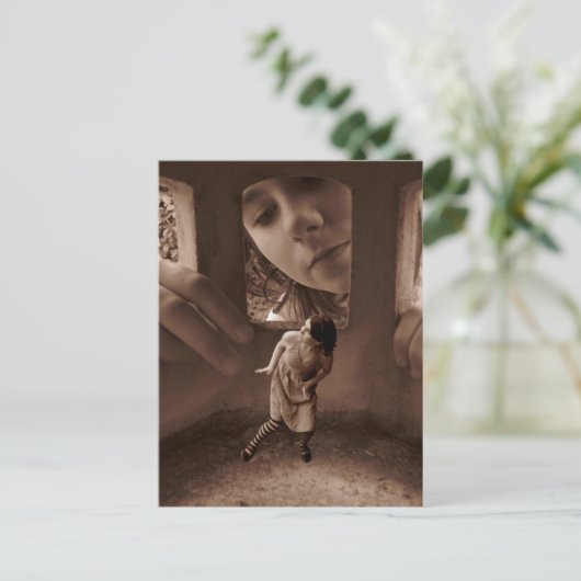 Wer ist da? postkarte (Stehend Vorderseite)