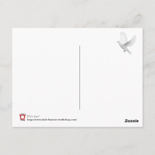 Wer ist da? postkarte (Rückseite)