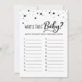 Wer ist das Baby da? Game Baby Dusche Party Card Einladung (Vorderseite)