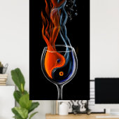 Wer ist das Feuer, der die Eismeere ist? Poster (Heimbüro)