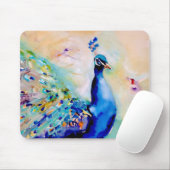 "Wer ist das hübschste?" Pfau und Kolibris Mousepad (Mit Mouse)