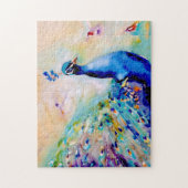 "Wer ist das hübschste?" Pfau und Kolibris Puzzle (Vertikal)