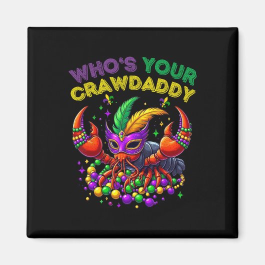 Wer ist dein Crawdaddy Crawfish Jester Perlen Lust Magnet (Vorne)