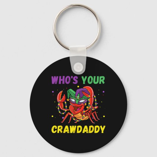Wer ist dein Crawdaddy Crawfish Jester Perlen Lust Schlüsselanhänger (Vorderseite)