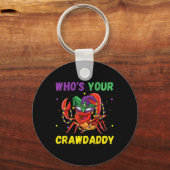 Wer ist dein Crawdaddy Crawfish Jester Perlen Lust Schlüsselanhänger (Vorderseite)