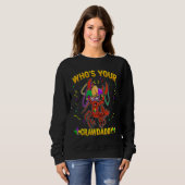 Wer ist dein Crawdaddy Crawfish Jester Perlen Mar Sweatshirt (Vorne ganz)