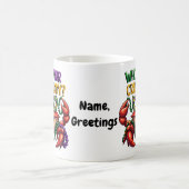 Wer ist dein Crawdaddy Crawfish lustiger Mardi Gra Kaffeetasse (Mittel)