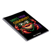 Wer ist dein Crawdaddy Crawfish lustiger Mardi Gra Notizblock (Rechte Seite)