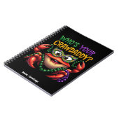 Wer ist dein Crawdaddy Crawfish lustiger Mardi Gra Notizblock (Linke Seite)
