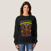 Wer ist dein Crawdaddy Crawfish Narr Geschenk Herr Sweatshirt (Vorne ganz)