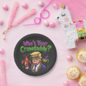 Wer ist dein Crawdaddy? Funny Trump Mardi Gras Pappteller (Party)