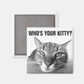Wer ist dein Kätzchen? Magnete, Tabby Magnet (Vorderseite/Rückseite)