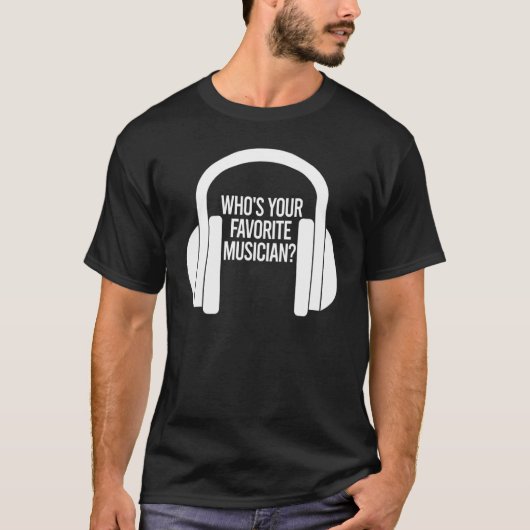 Wer ist dein Lieblingsmusiker-Eisbrecher-Headphone T-Shirt (Vorderseite)