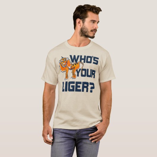Wer ist dein Liger? T-Shirt (Vorne ganz)