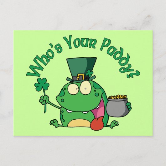 Wer ist dein Paddy Frog? Postkarte (Vorderseite)